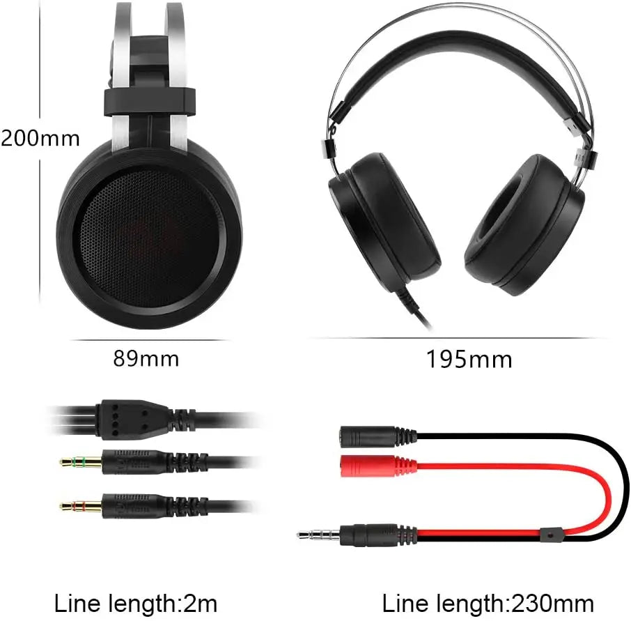 Scylla H901 Gaming Headset – Black, Built-in Microphone, Medium Size