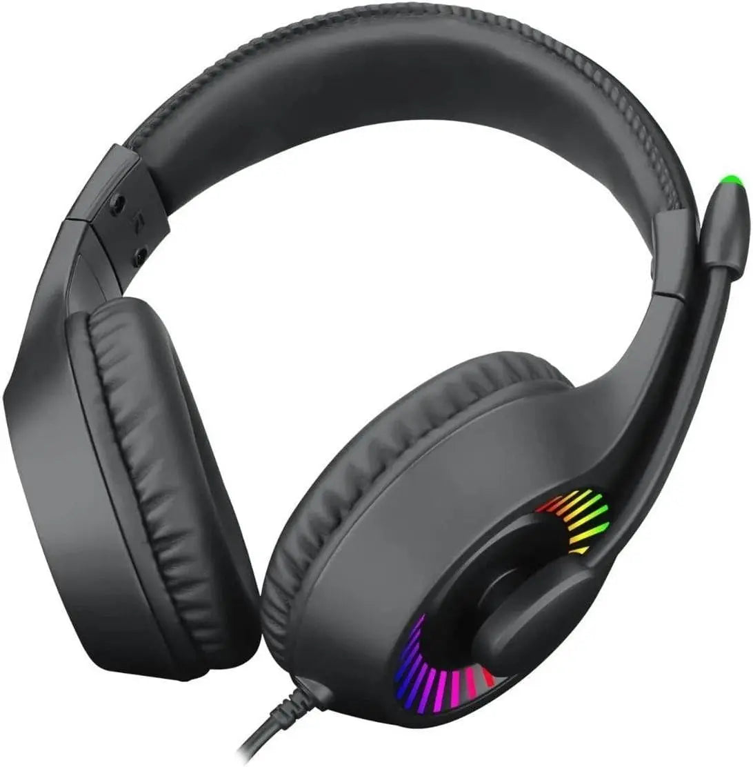 Caspian RGB Gaming Headset – Black, Adjustable Microphone, One Size