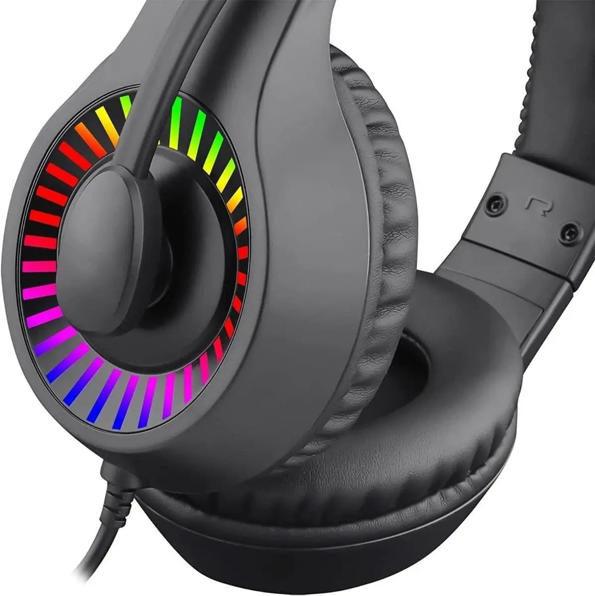 Caspian RGB Gaming Headset – Black, Adjustable Microphone, One Size