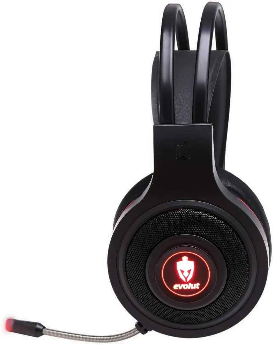Evolut EG301R Temis Red Gaming Headset – Wired, Stereo Sound & Adjustable Microphone