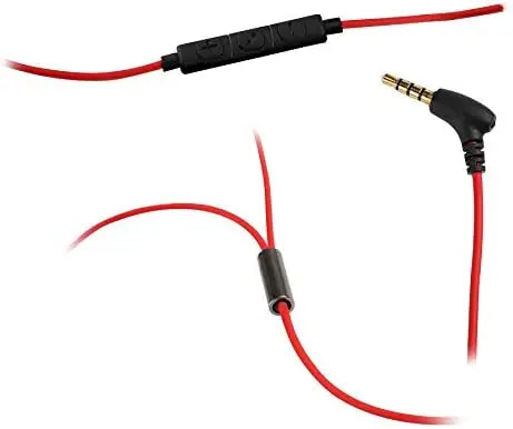 Nemesis Compact Gaming Earphones – Dual Microphones, Red & Black, NM-1017