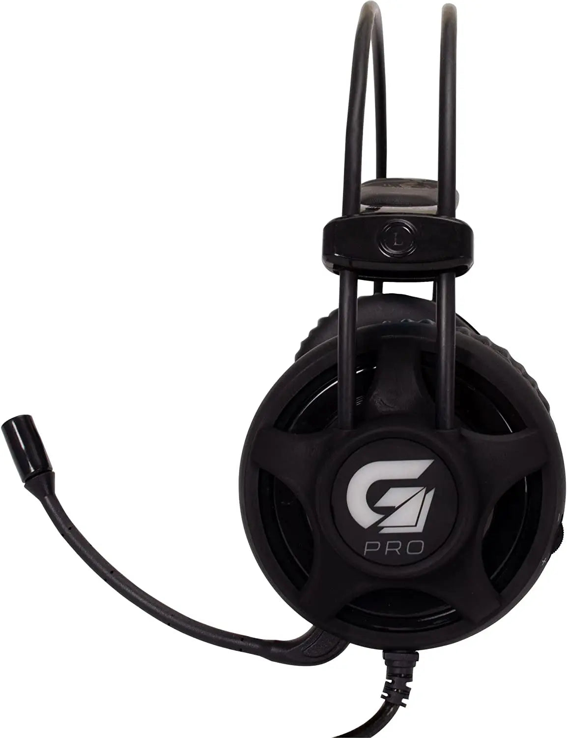 Pro Gaming Headset – Black with Blue LED Lights, Adjustable Microphone & Stereo Sound