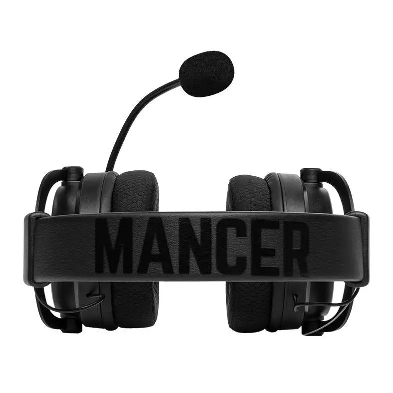 Mancer Aura Gaming Headset – RGB Lighting, 50mm Drivers, Noise-Cancelling Mic, Black (MCR-AUR-RGB01)