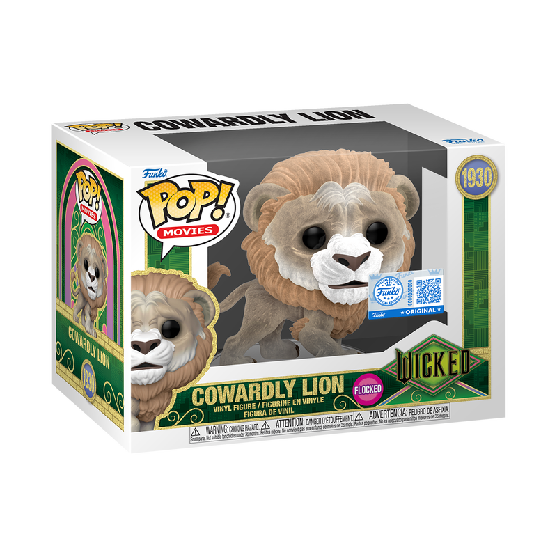 Funko Pop! Cowardly Lion (Flocked) – Wicked Collection #1436 (Exclusive Edition)
