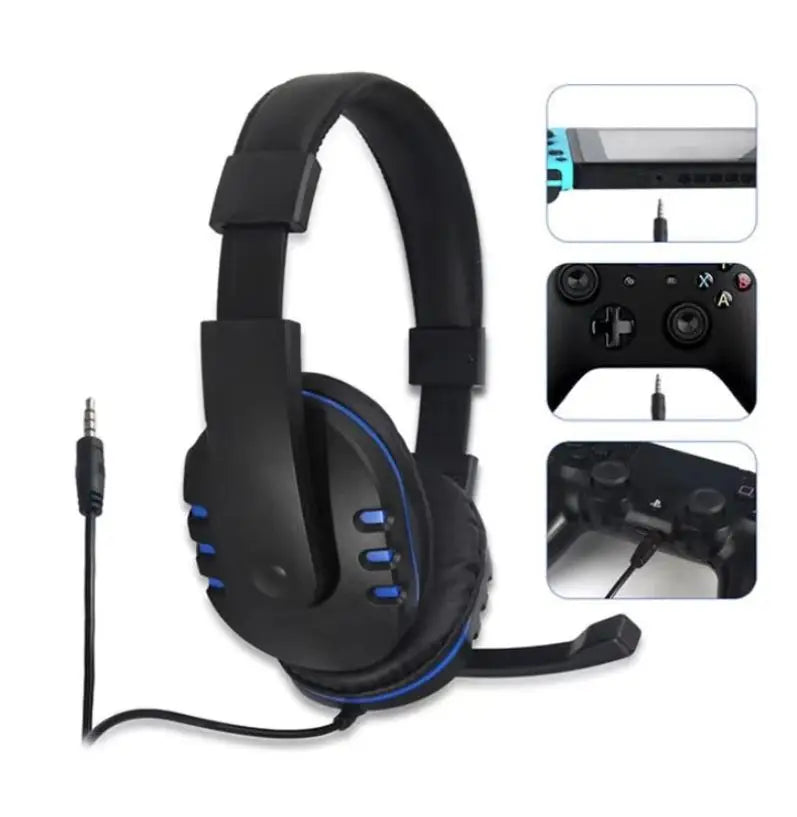 Ergonomic Gaming Headset – Deep Bass, Built-in Microphone, 3.5mm Plug, for PC & Consoles