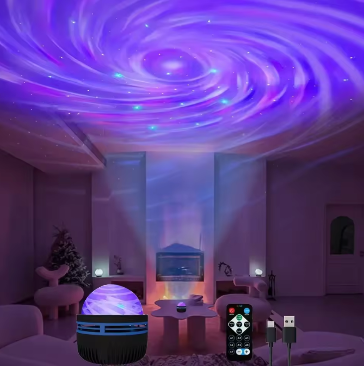 LED Galaxy Projector Light Multi-color Remote Control for Bedroom Decoration Christmas Star Projector Night Light New Year Gift