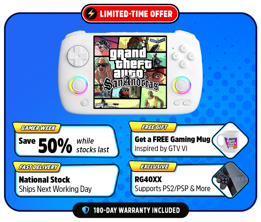 ANBERNIC RG40XX H Handheld Game Console – 4.0" IPS Screen, Joystick Support, 5G Wi-Fi, Bluetooth & RGB Lighting Retro Video Game