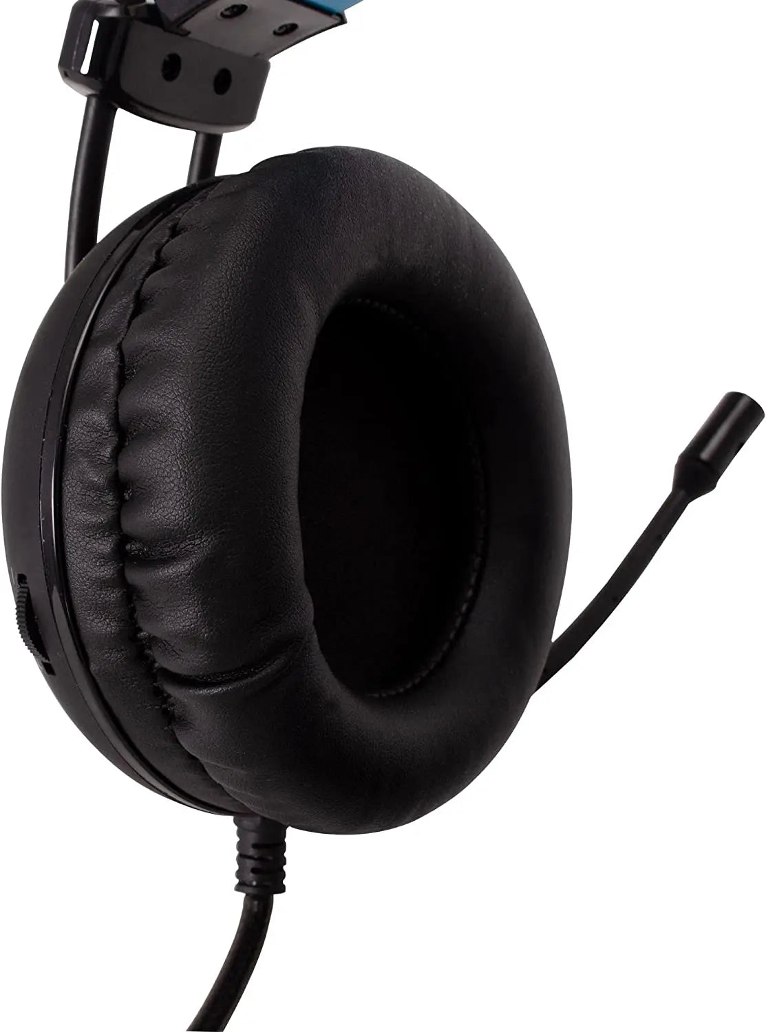 Pro Gaming Headset – Black with Blue LED Lights, Adjustable Microphone & Stereo Sound