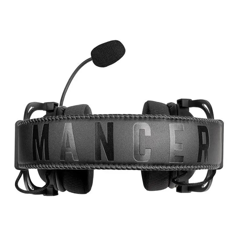 Mancer Quartz Gaming Headset – 50mm Drivers, Adjustable Mic, Black (MCR-QTZ-BL01)
