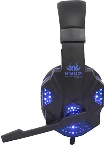 KP-397 Bluetooth Gaming Headset – Black & Blue, Built-in Microphone, Wireless